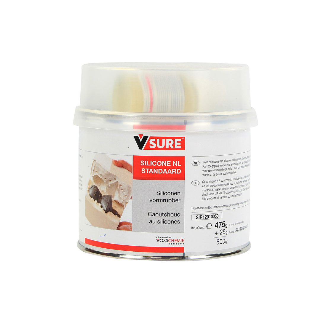 Siliconen vormrubber 0,5 kg met verharder Siliconen vormrubber 0,5 kg met verharder