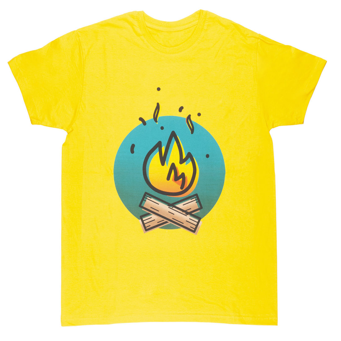 Krinkelshirt deelnemer geel maat S