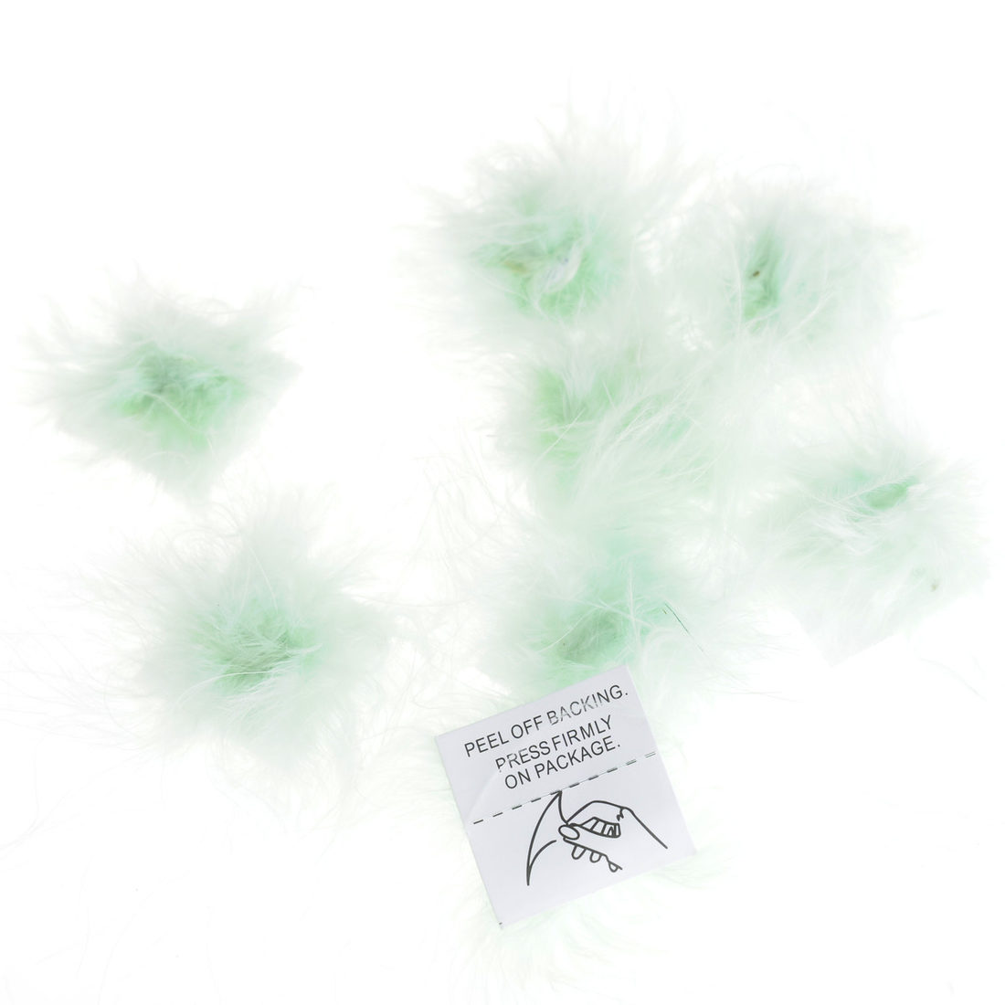 Pluimenpompon 10 stuks pistache