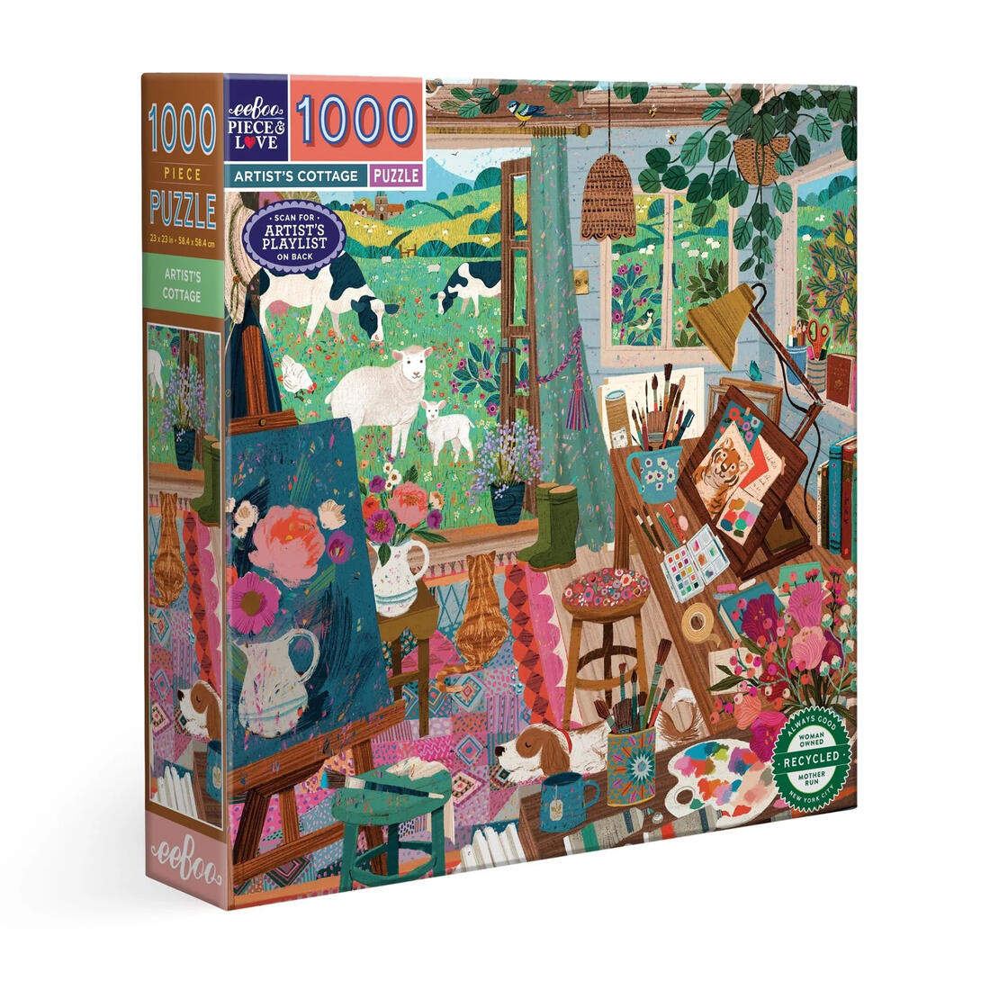 eeBoo Artist Cottage legpuzzel 1000 stukjes