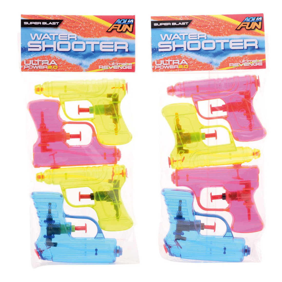 Schenkspeelgoed - Waterpistooltje 11 cm 4 stuks