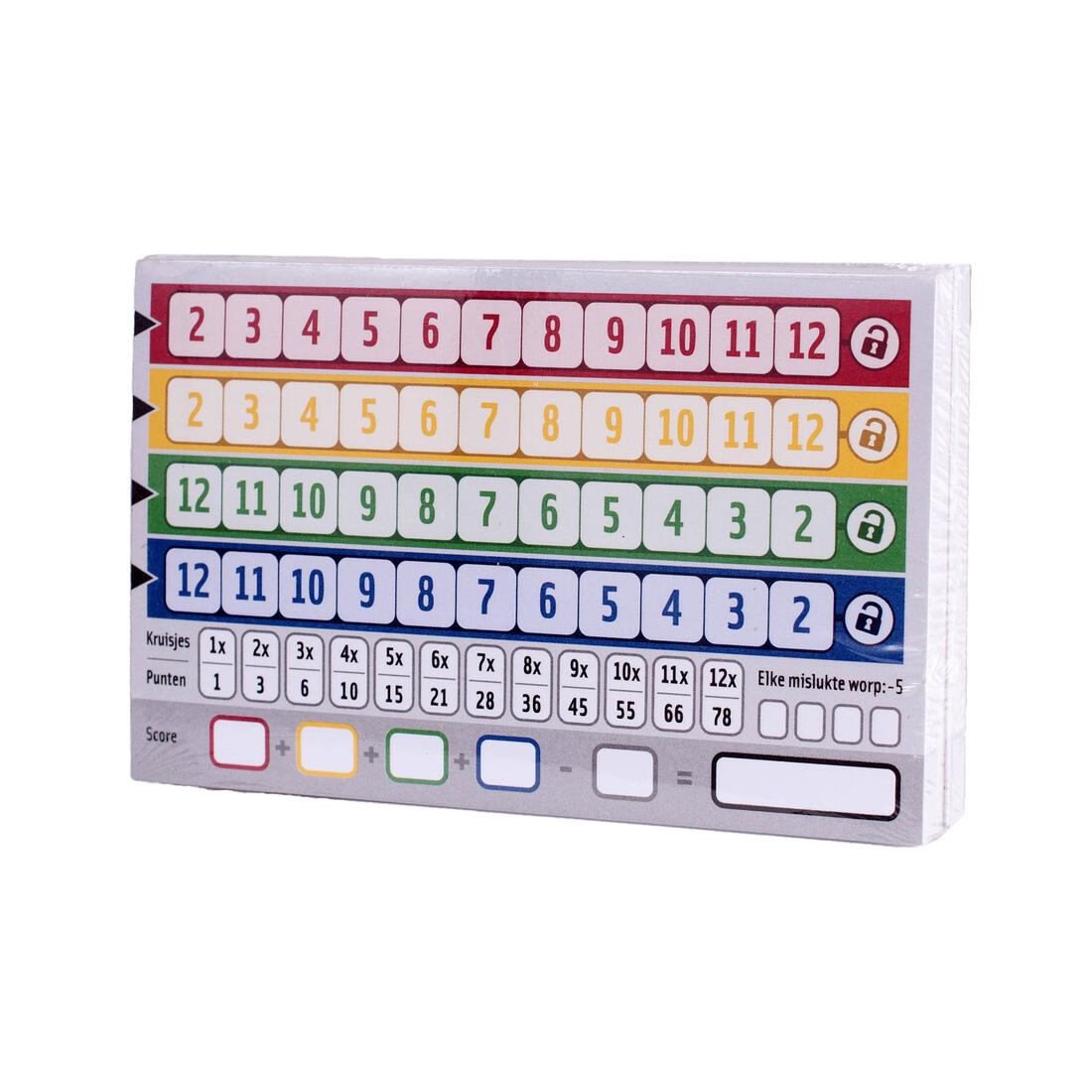 Qwixx scoreblok 2 stuks van 80 blaadjes Qwixx scoreblok 2 stuks van 80 blaadjes