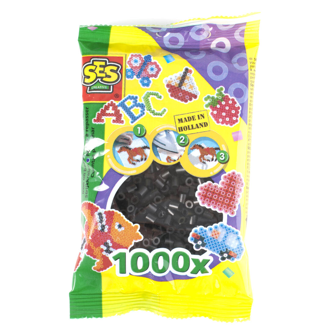 Ses strijkkralen 1000 stuks zwart