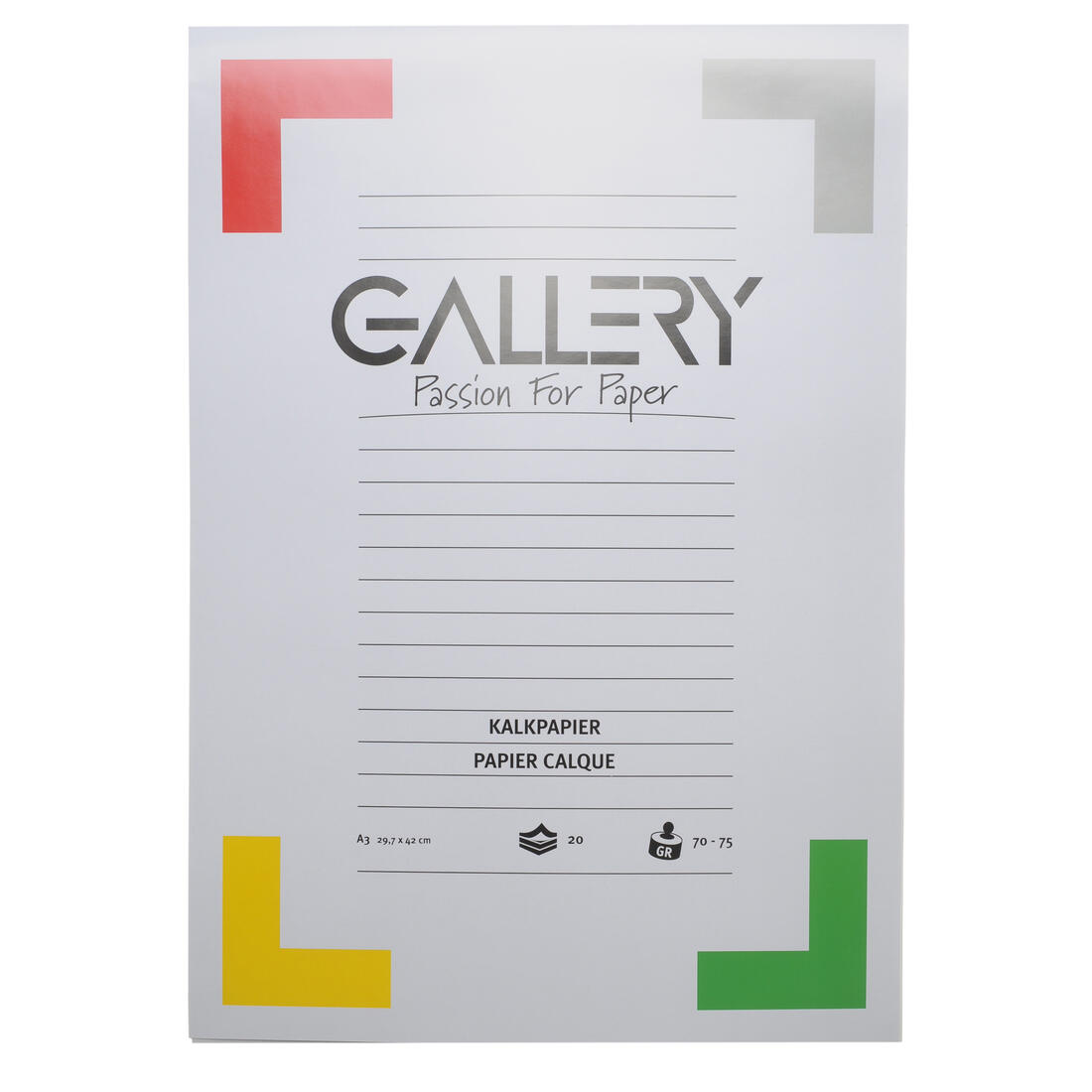 Kalkpapier 70-75 g A3, 20 stuks Kalkpapier 70-75 g A3, 20 stuks