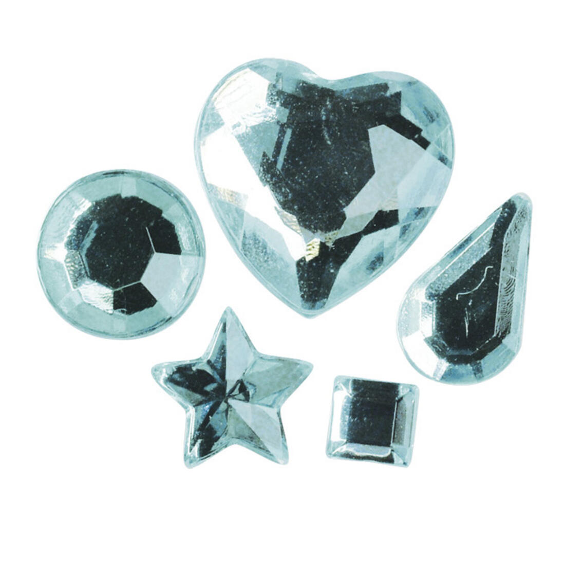 Strass acryl klevend 58 stuks