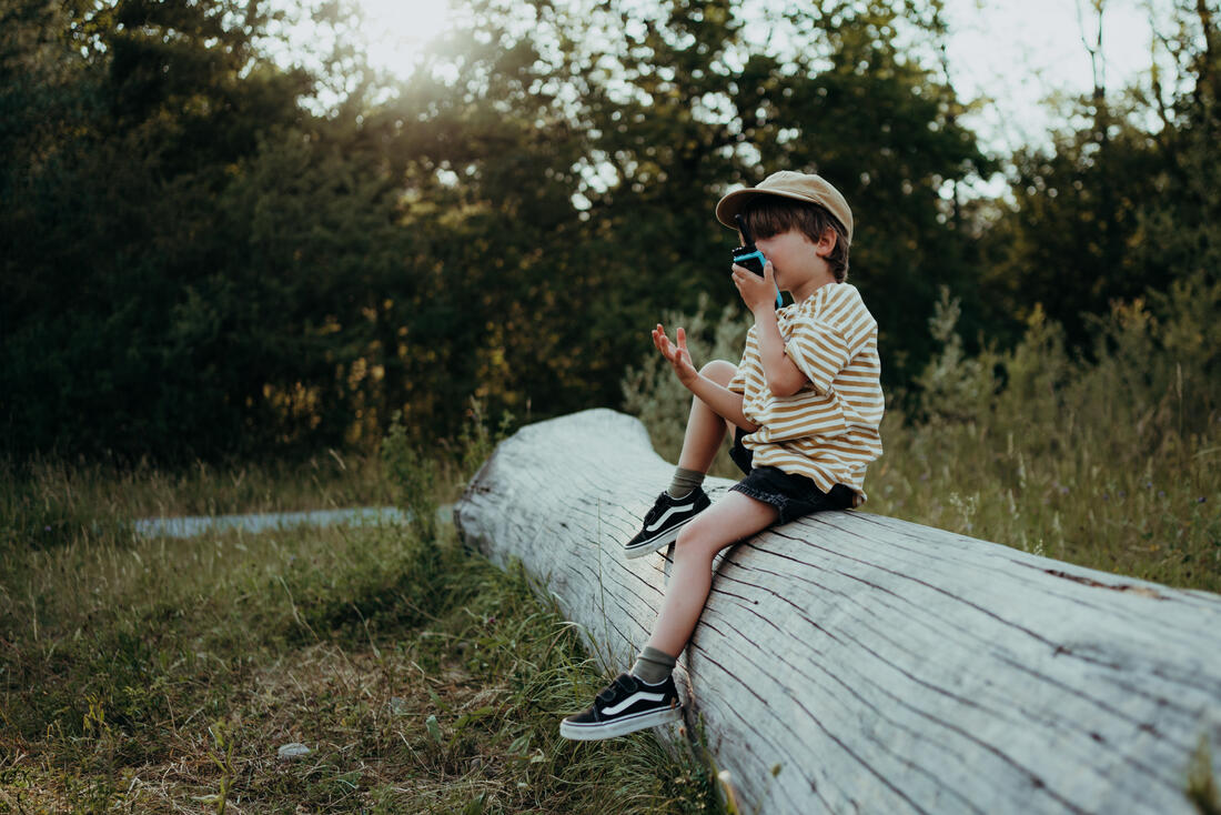 Kidytalk - 2 walkie talkies in blauw en rood Kidytalk - 2 walkie talkies in blauw en rood
