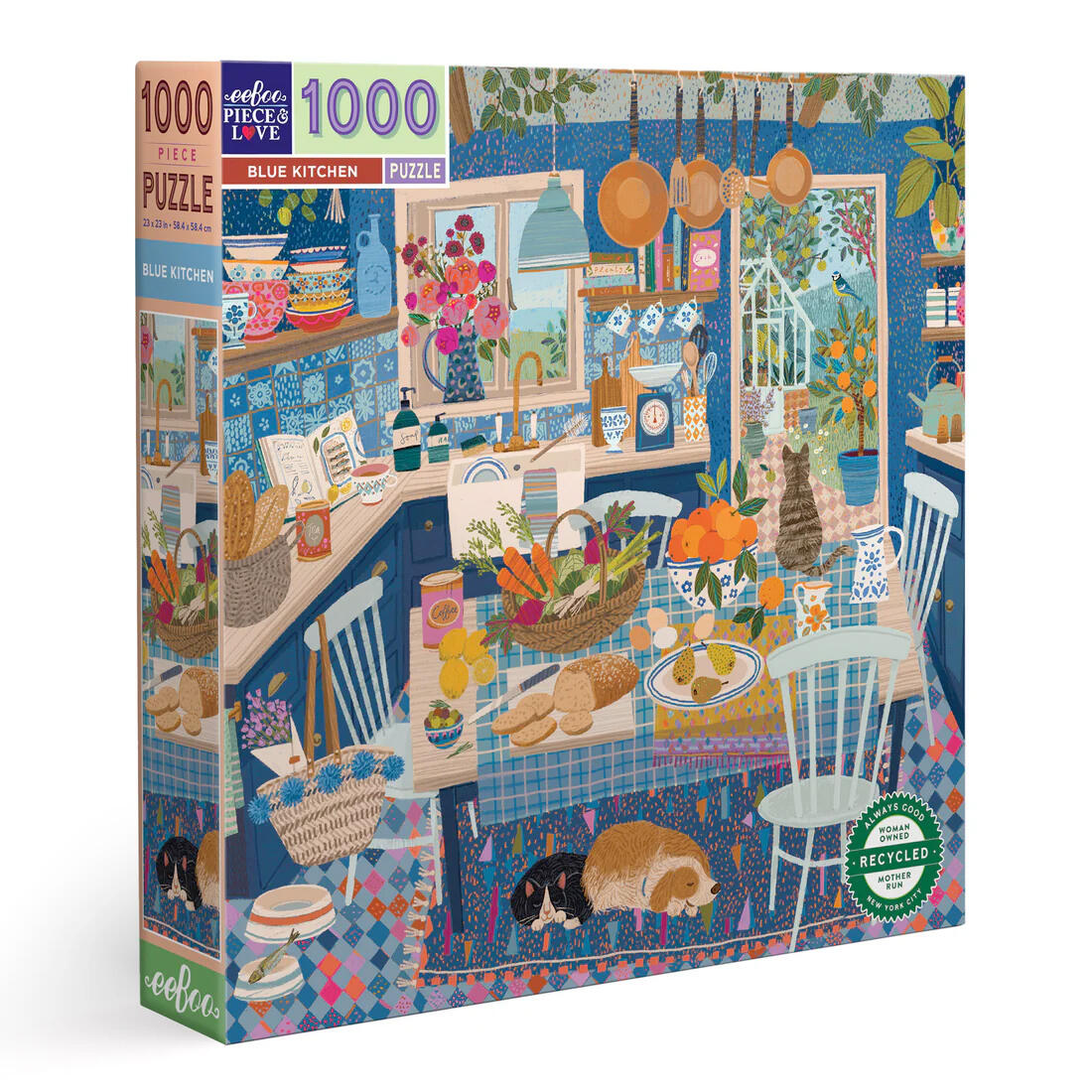 eeBoo Blue Kitchen legpuzzel 1000 stukjes