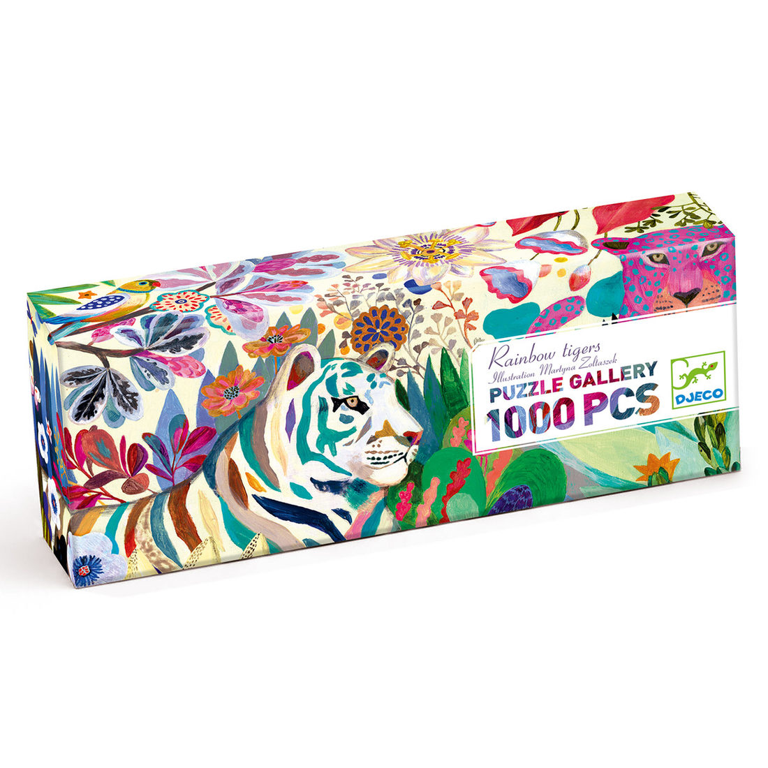 Djeco puzzel Gallery Rainbow Tigers 9+ 1000 stuks