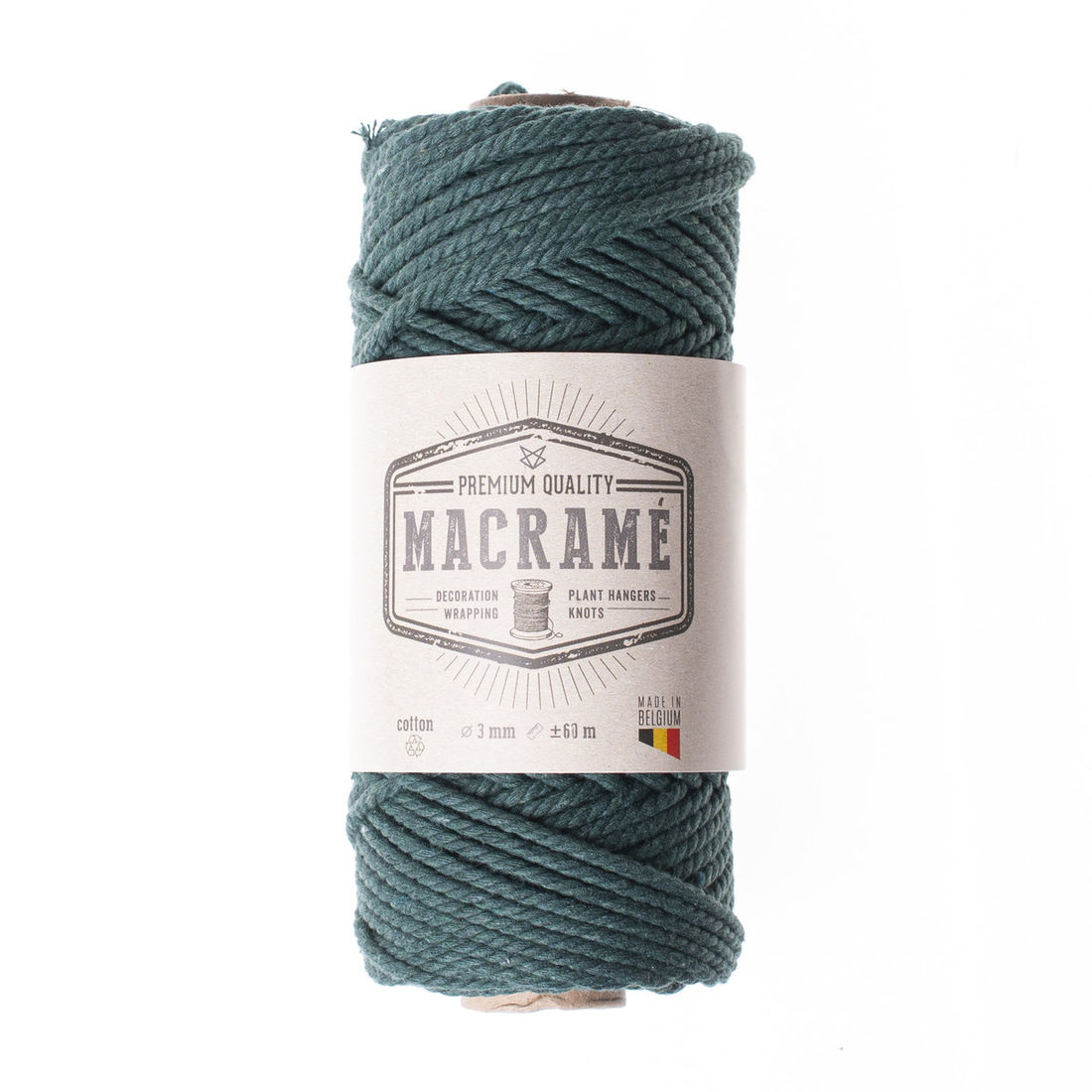 Macramé koord katoen 3 mm 60 m
