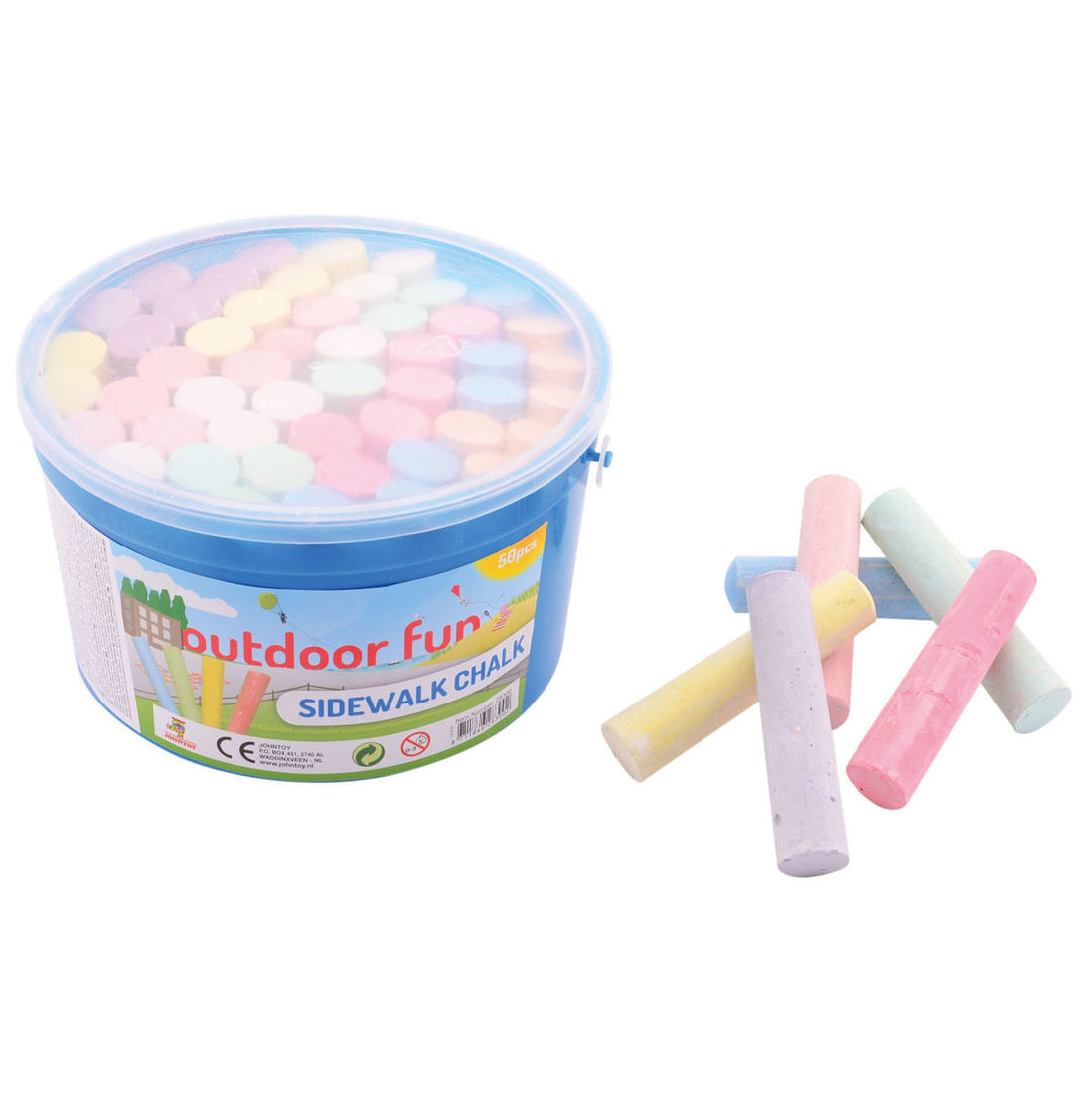 Stoepkrijt 50 stuks in emmer Stoepkrijt 50 stuks in emmer