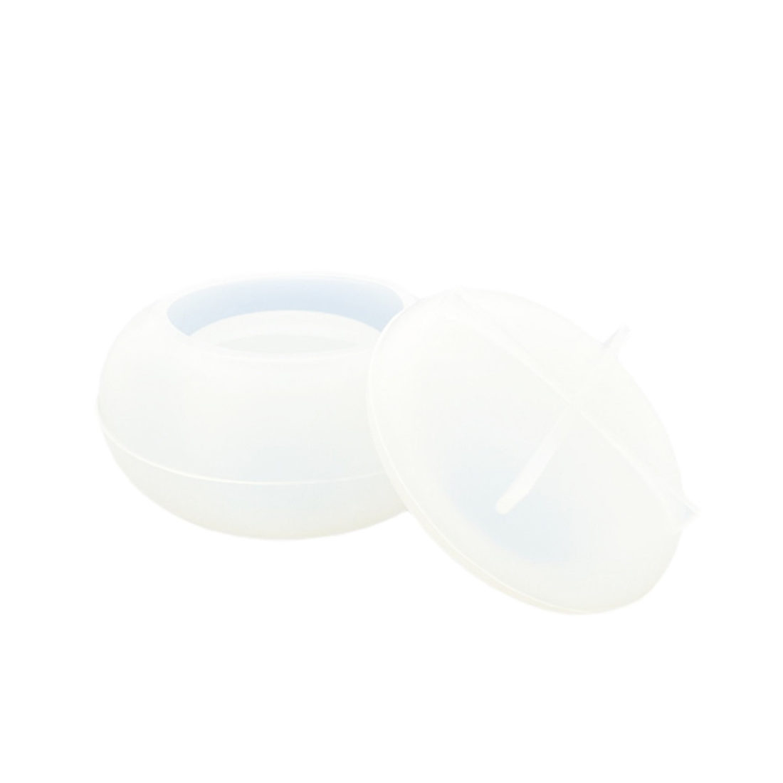 Siliconen mal pot rond met deksel 6 x 4 cm Siliconen mal pot rond met deksel 6 x 4 cm