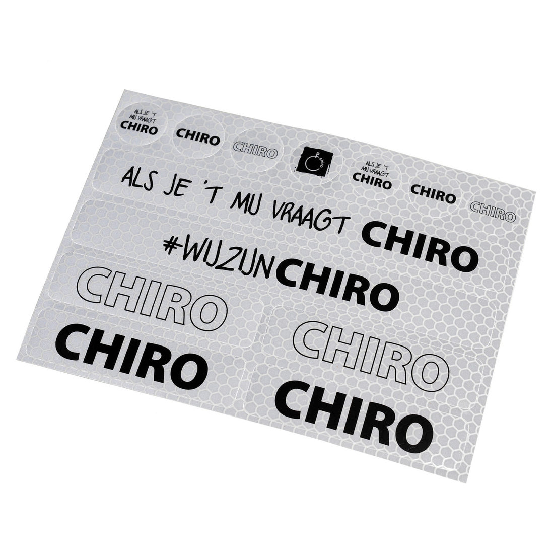 Stickervel Chiro met hoge reflectiewaarde A5 Stickervel Chiro met hoge reflectiewaarde A5