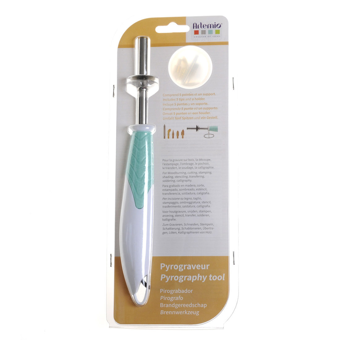 Pyrograveur met 5 punten Pyrograveur met 5 punten