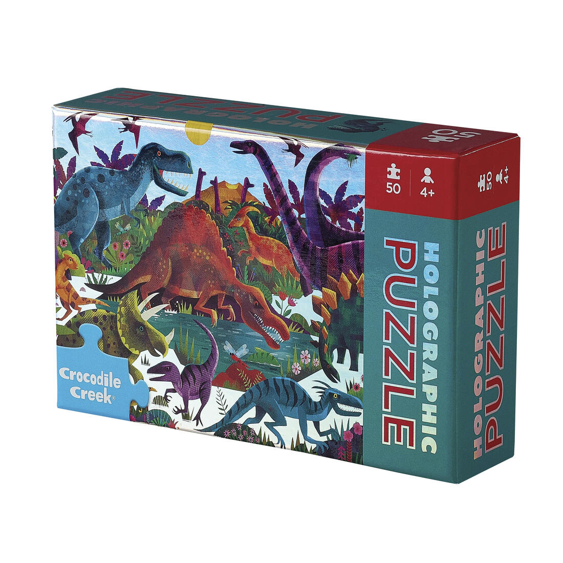 Puzzel holografisch Dinosaurs 50 stuks 4+