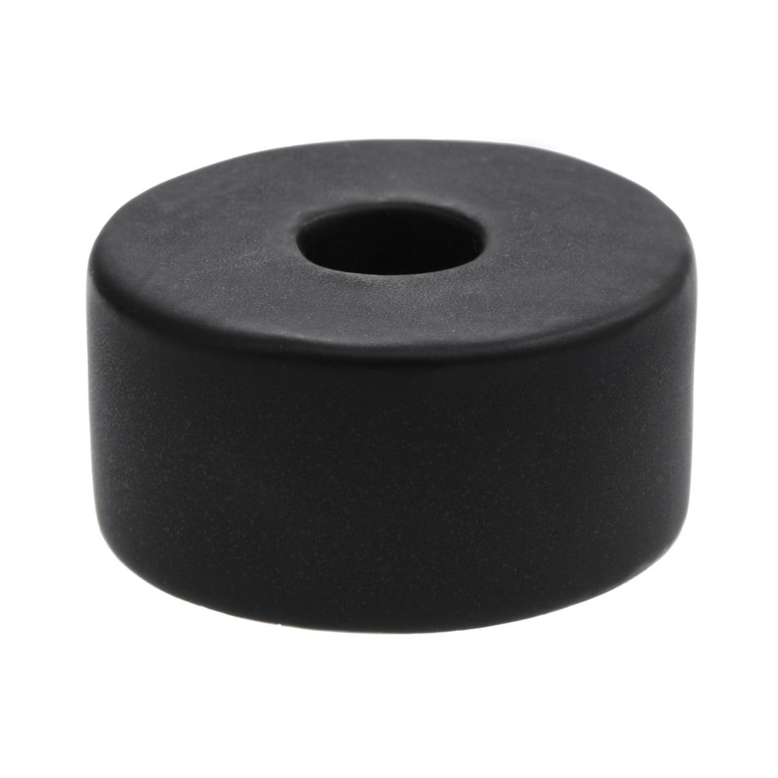 Kaarsenhouder keramiek voor kaars van 1,4 cm zwart