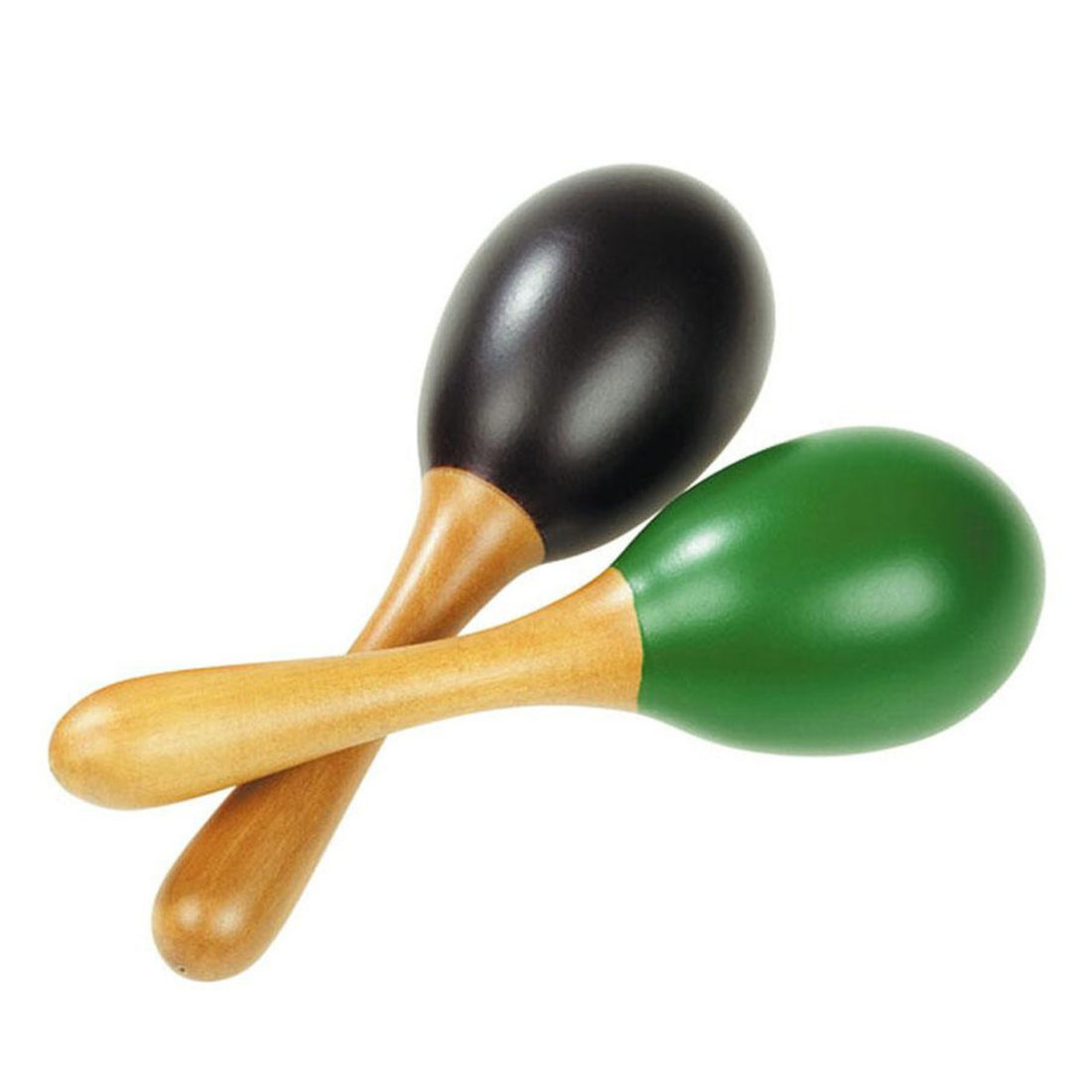 Houten sambaballen / Maracas 12,5 cm 2 stuks Houten sambaballen / Maracas 12,5 cm 2 stuks