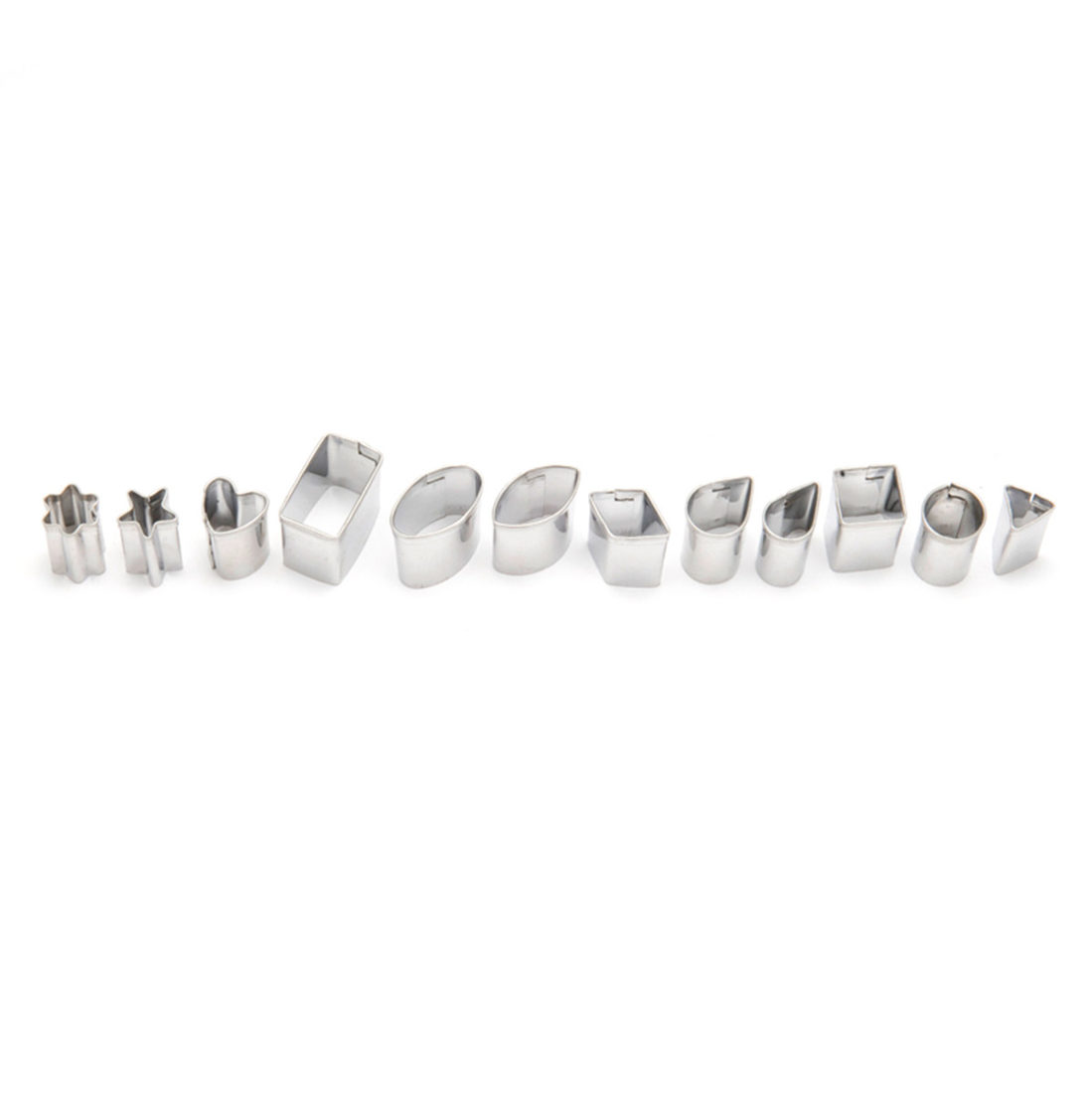 Uitsteekvormen voor klei assortiment klein 12 stuks Uitsteekvormen voor klei assortiment klein 12 stuks