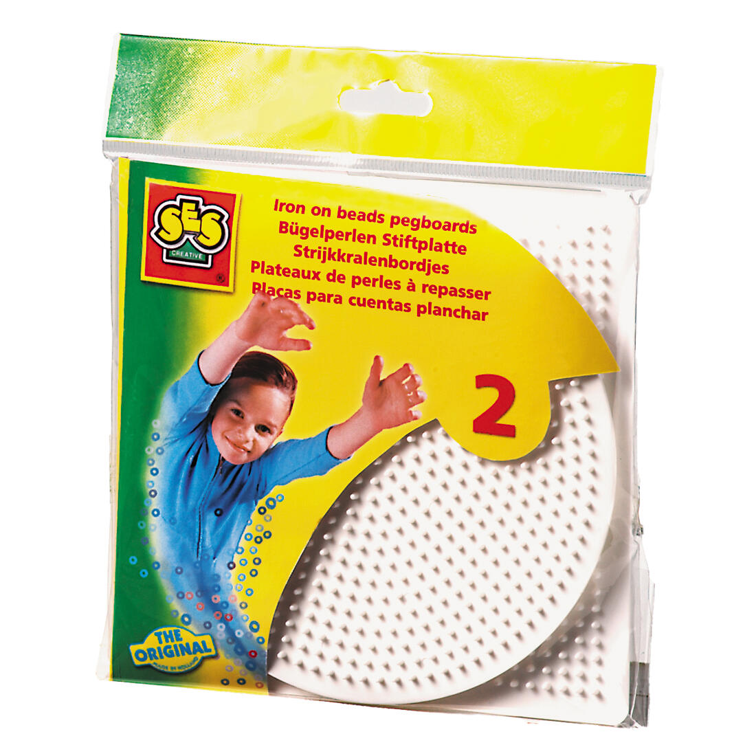 Ses figuurplaat strijkkralen 2 stuks rond + vierkant 15 cm Ses figuurplaat strijkkralen 2 stuks rond + vierkant 15 cm