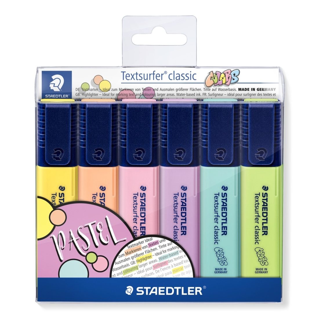 Markeerstift textsurfer pastel 6 stuks
