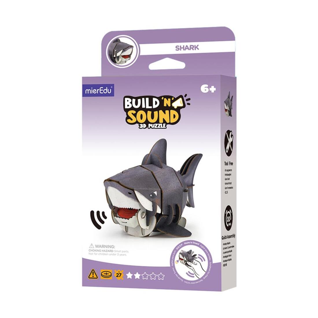 3D puzzel met geluid zeedier - haai 3D puzzel met geluid zeedier - haai