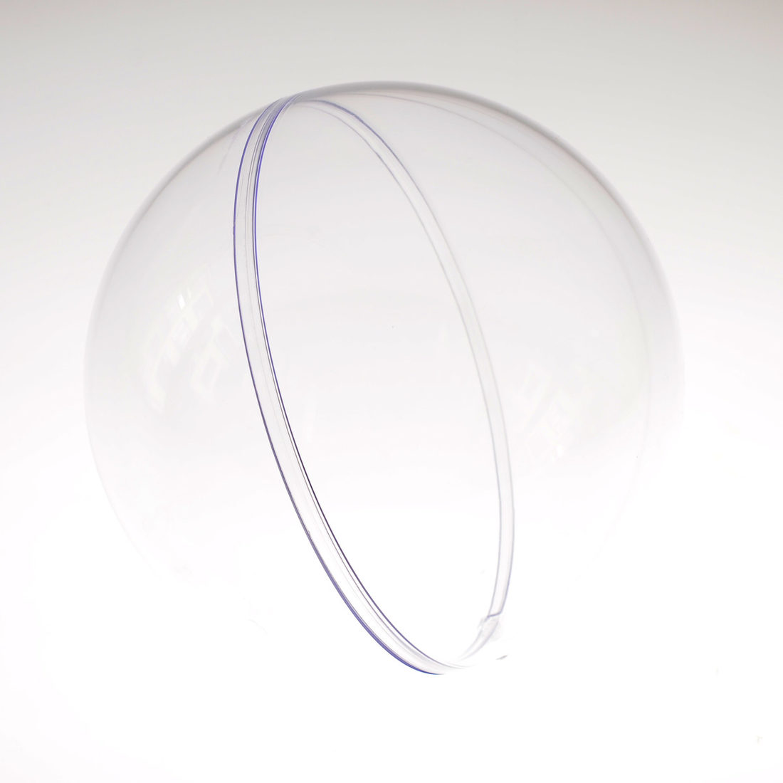 Plastic bol 2-delig 12 cm transparant