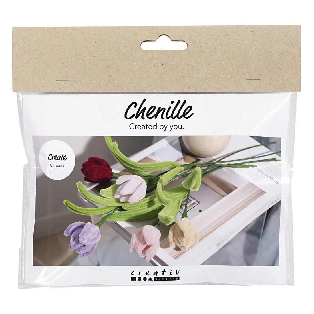 Hobbyset mini chenilledraad bloemen tulpen