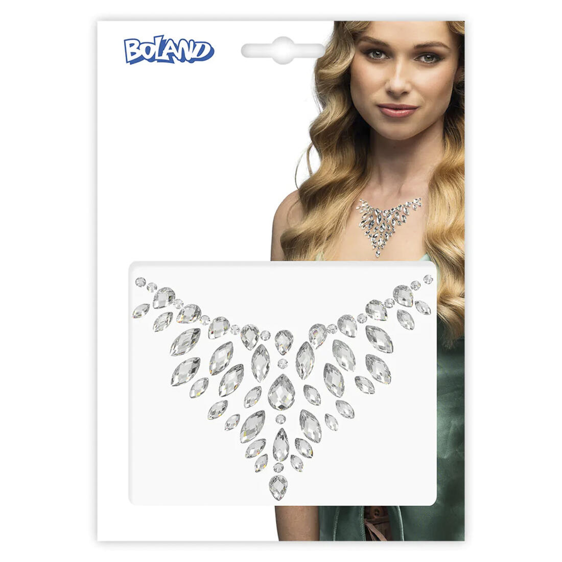 Set zelfklevende lichaamsjuweeltjes Samantha transparant