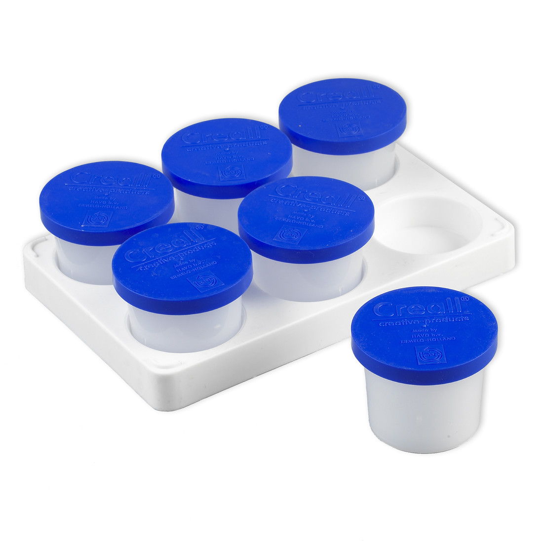 Houder met 6 antiknoeipotten 125 ml Houder met 6 antiknoeipotten 125 ml