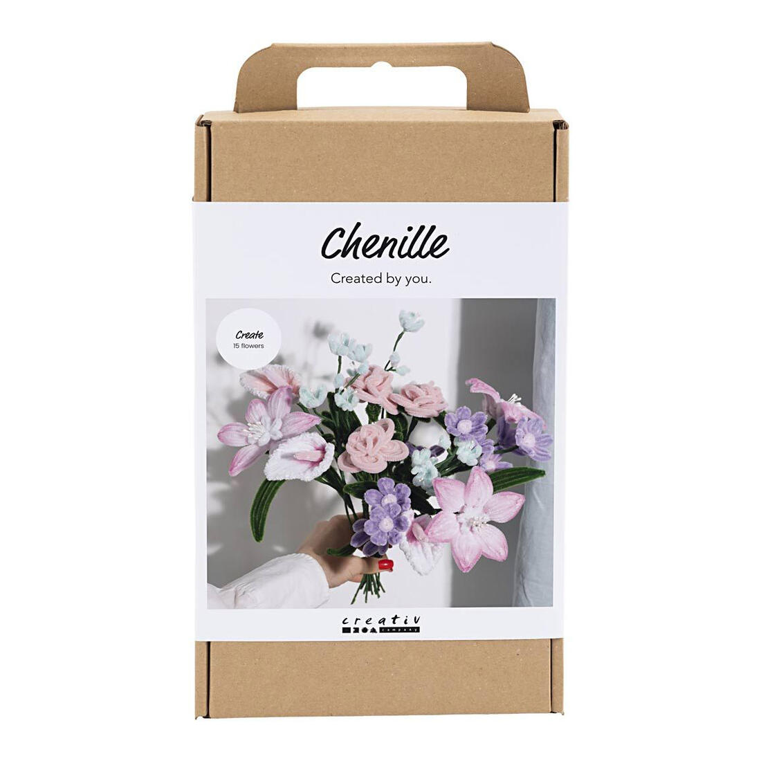 Hobbyset bloemen van chenilledraad boeket