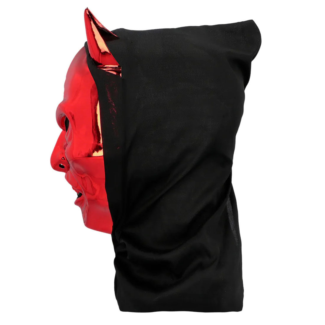 Masker duivel rood met kap Masker duivel rood met kap