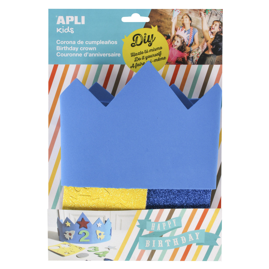 Apli Kids verjaardagskroon blauw 3+