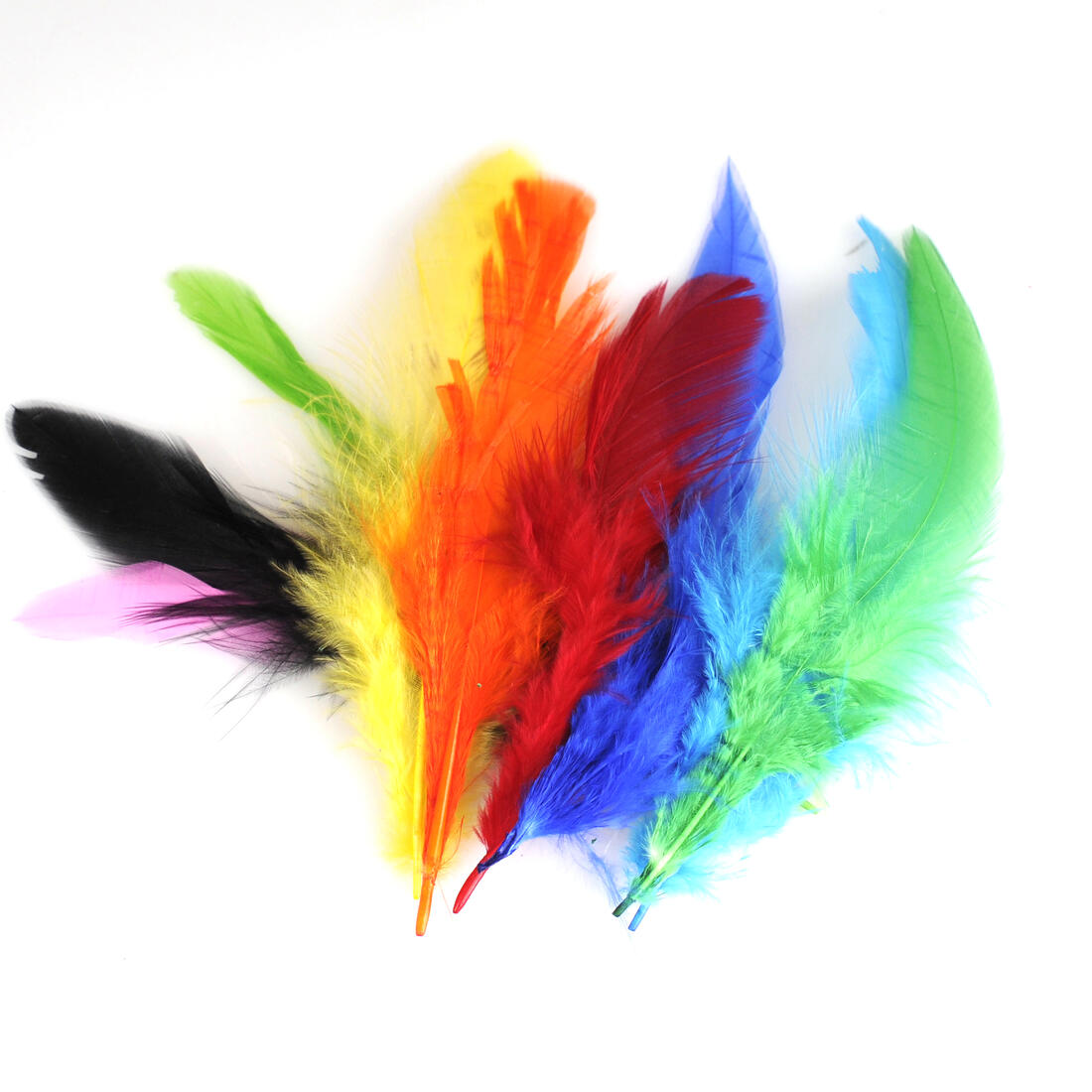 Krea Feathers pluim haan 10 cm 10 stuks assortiment