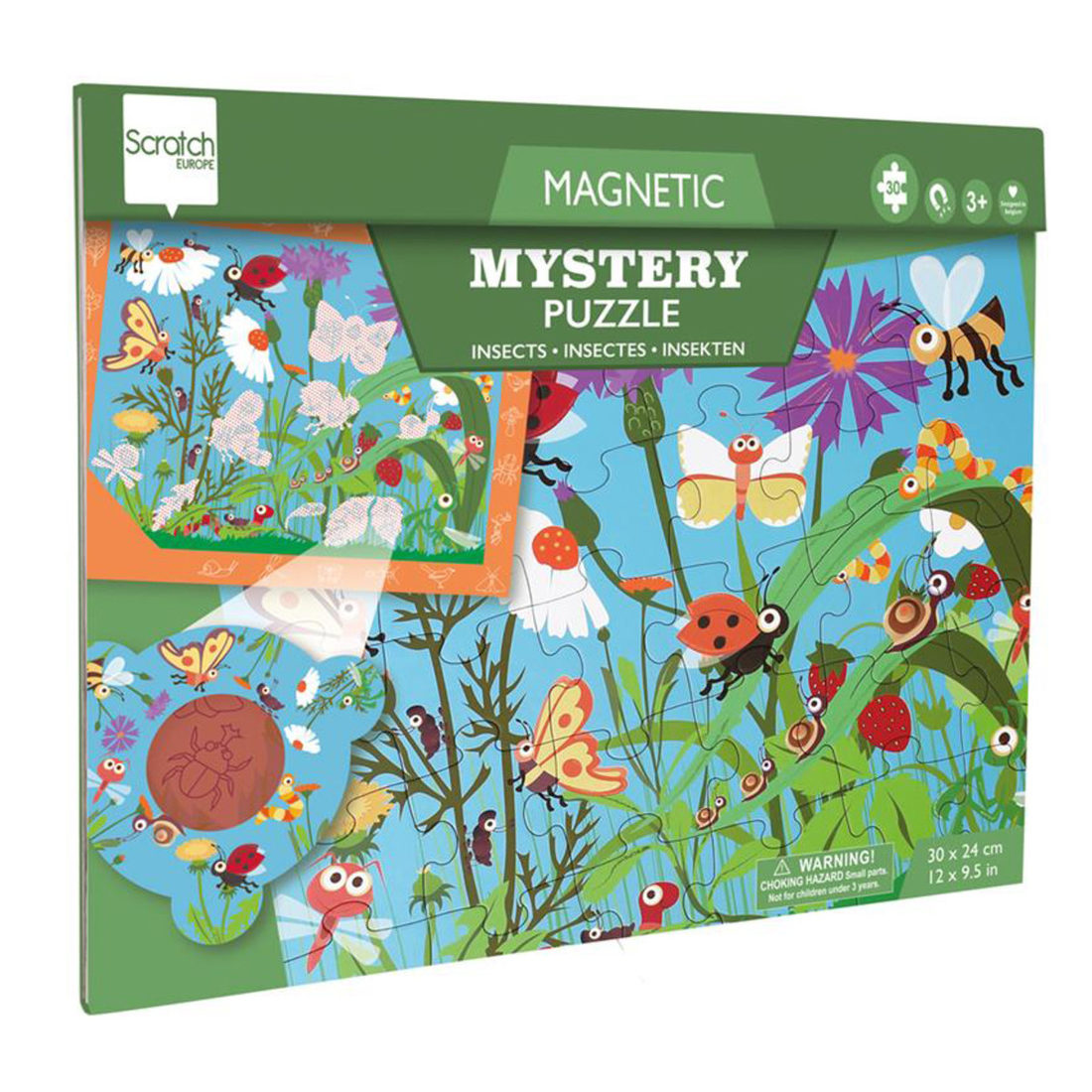 Magnetische puzzel Mystery: insecten 30 stuks 3+