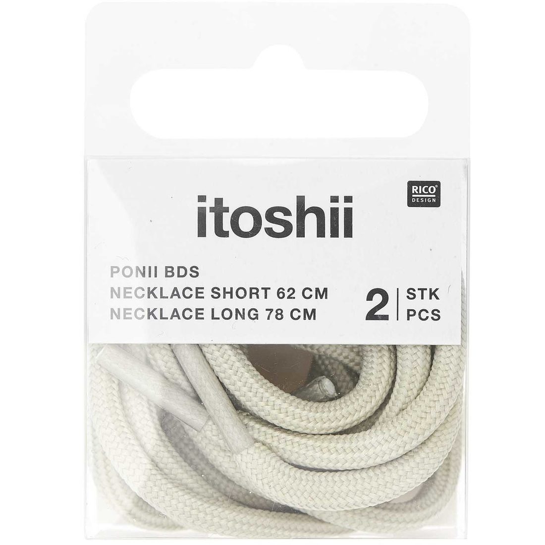 Ponii Beads Halsketting veter 62 cm + 78 cm (2 stuks)