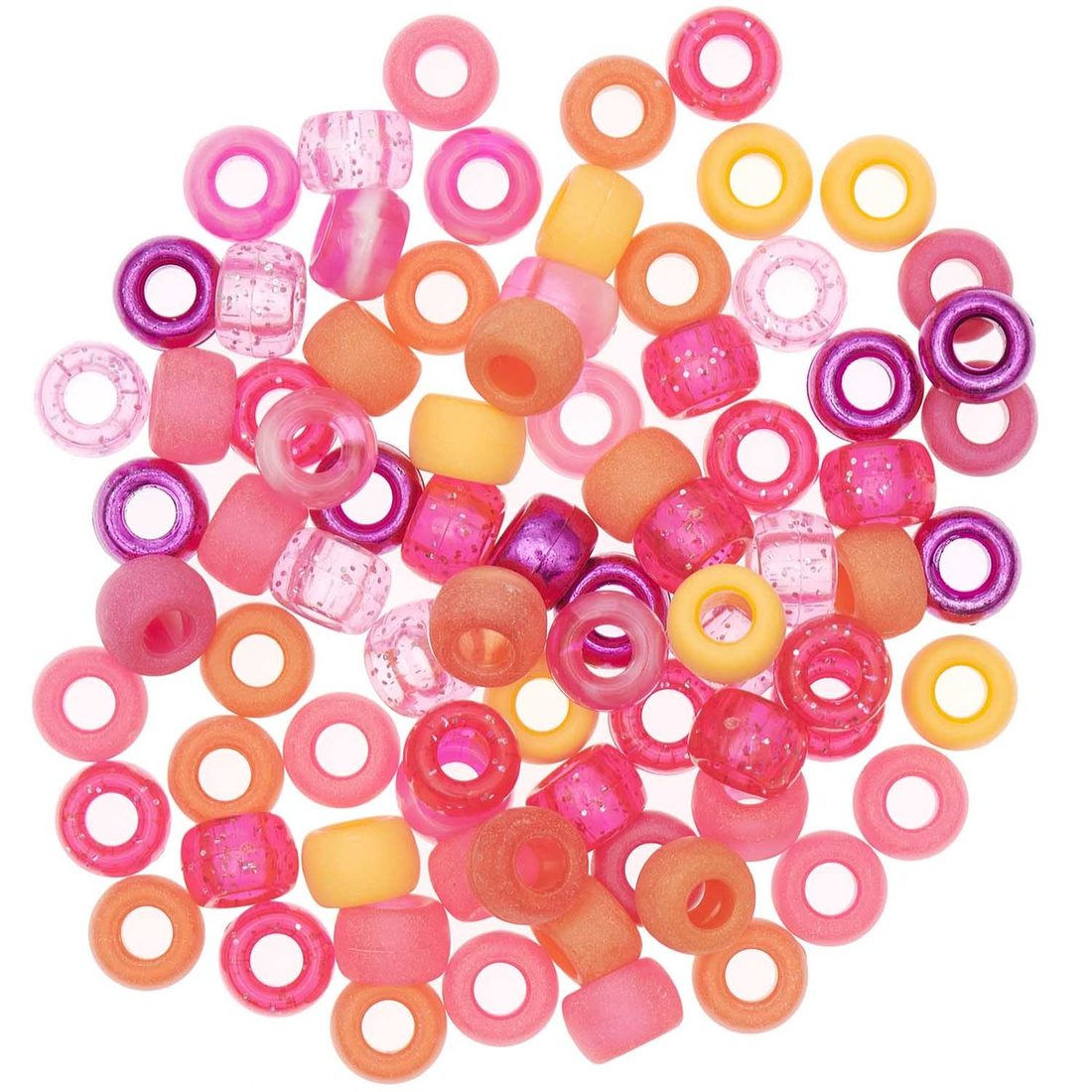 Ponii Beads Kralen 9 x 6 mm 80 stuks mix