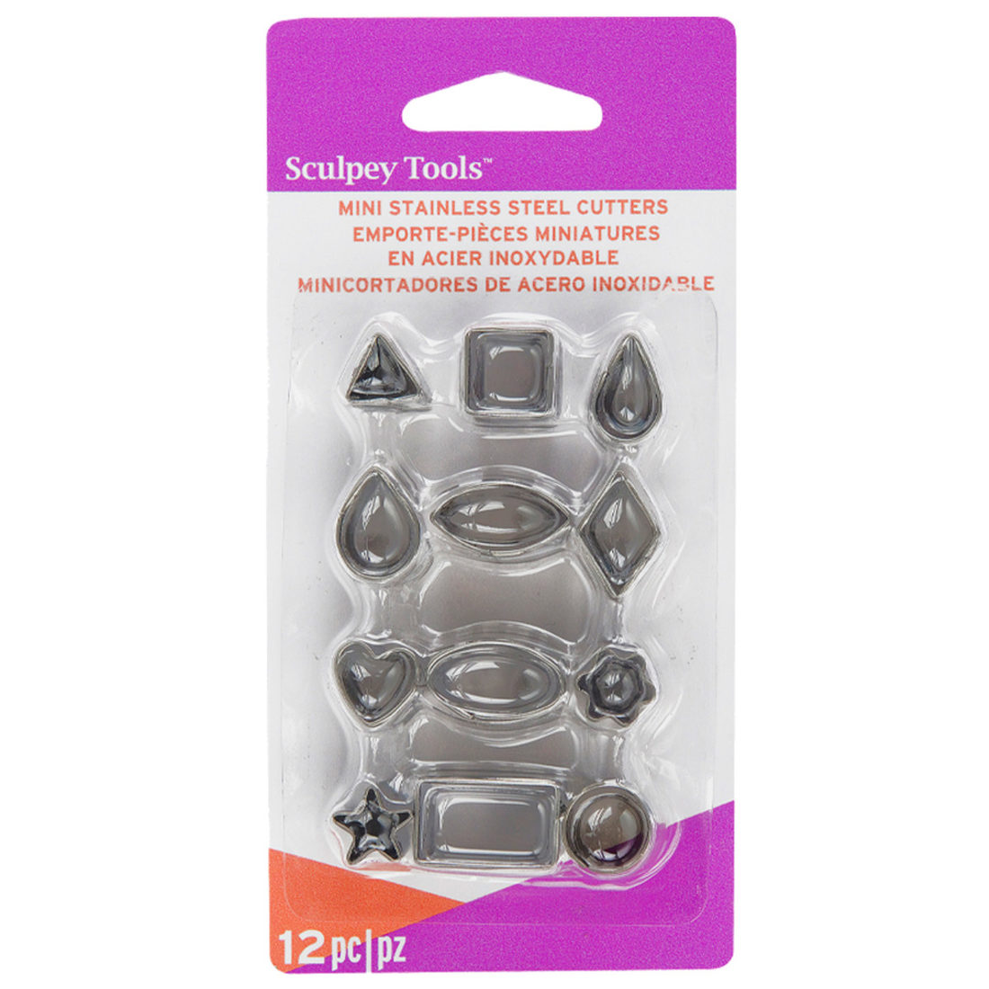 Uitsteekvormen voor klei assortiment klein 12 stuks Uitsteekvormen voor klei assortiment klein 12 stuks