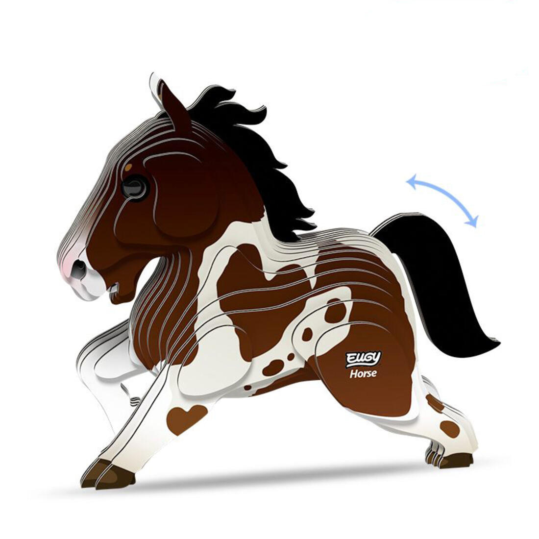 Eugy 3D karton hoevedier - paard