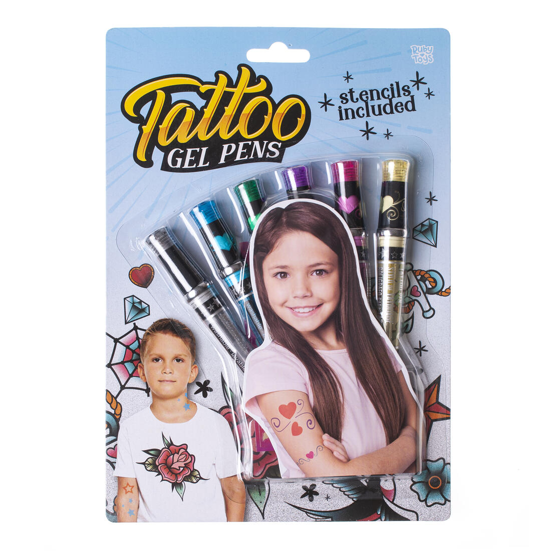 Tattoo gel pennen 6 stuks 3+