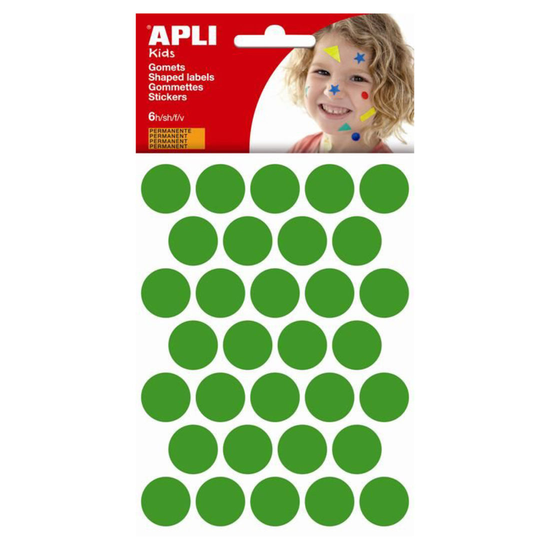 Apli stickers cirkel 20 mm 180 stuks