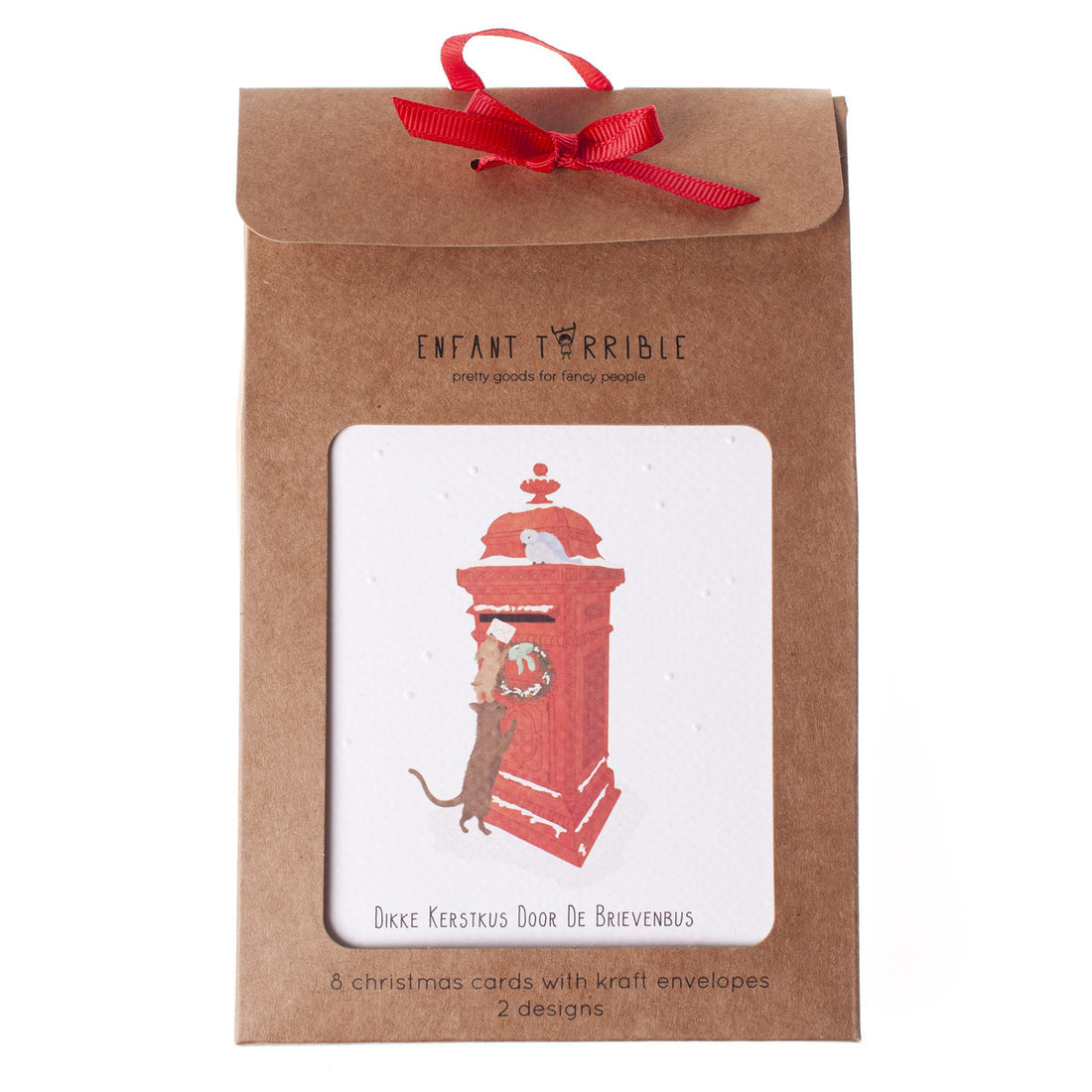 Wenskaarten kerst en Nieuwjaar 8 stuks brievenbus & hert Wenskaarten kerst en Nieuwjaar 8 stuks brievenbus & hert