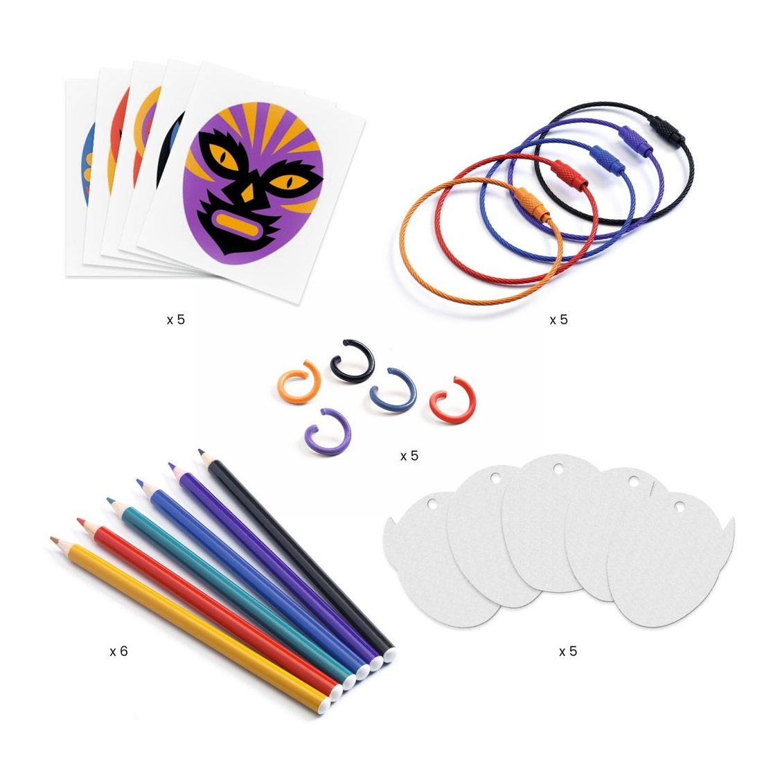 Djeco Artistic Plastic worstelaar sleutelhanger 6-10 jaar Djeco Artistic Plastic worstelaar sleutelhanger 6-10 jaar