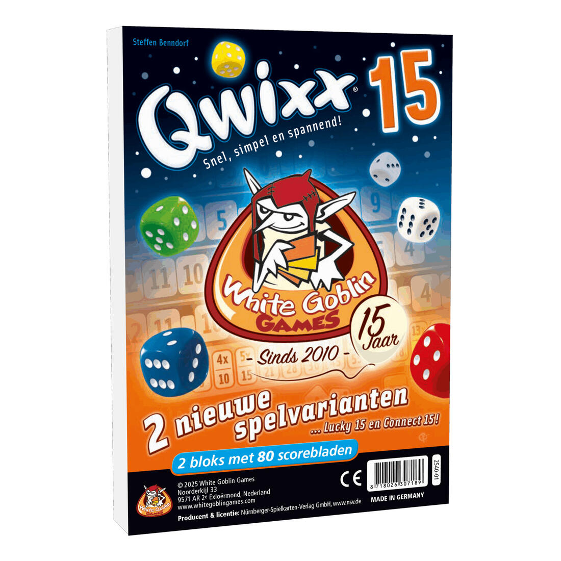 Qwixx 15 scoreblok 160 blaadjes 8+ Qwixx 15 scoreblok 160 blaadjes 8+