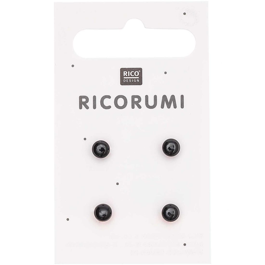Naaiogen 5 mm 4 stuks zwart