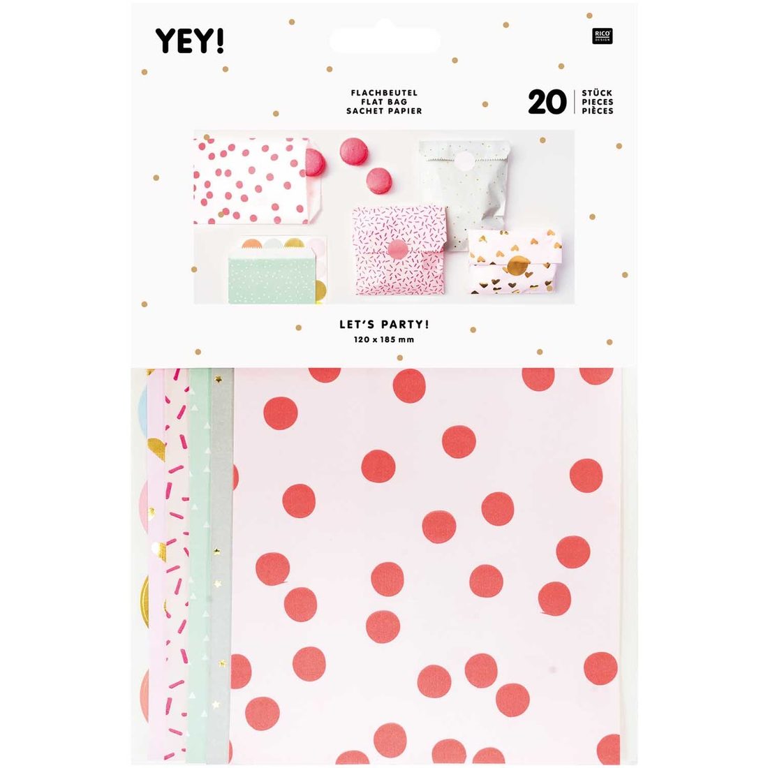 Verpakkingszakjes met stickers 20 stuks roze