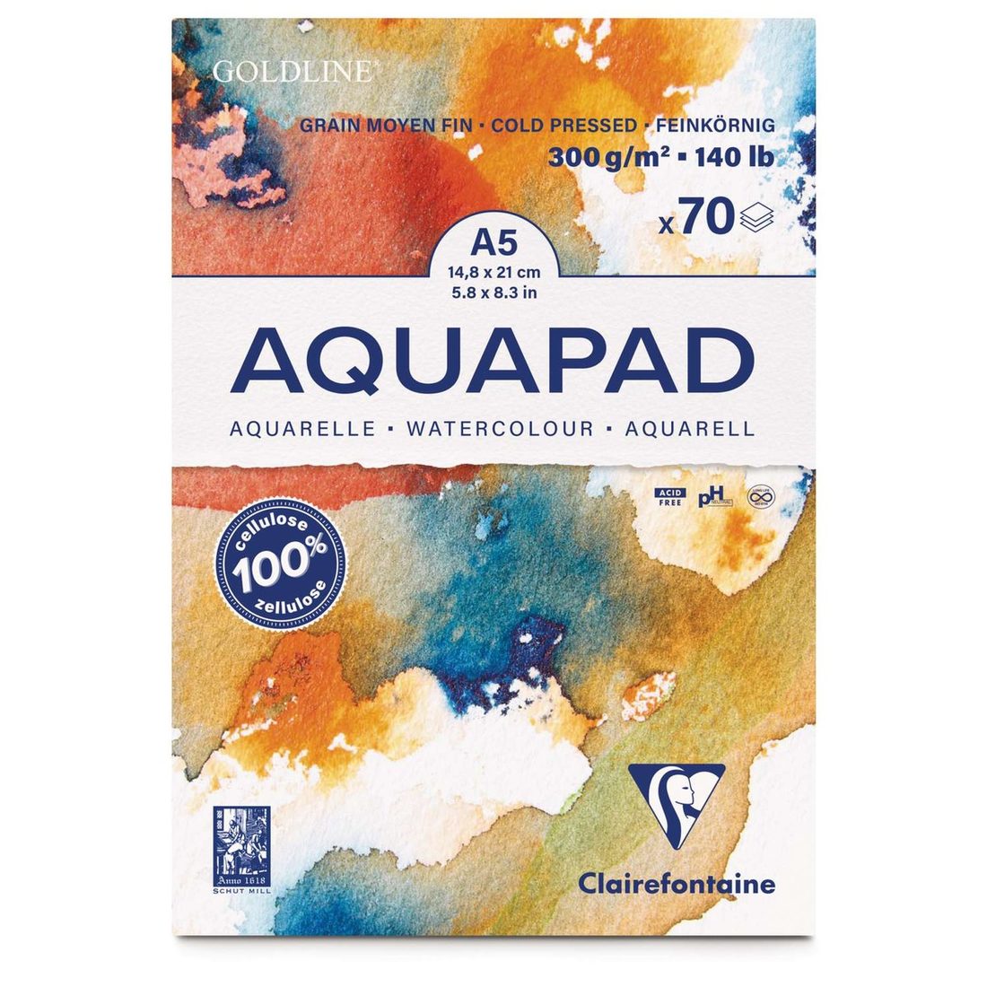 Goldline aquarelblok 300 g 70 vellen A5