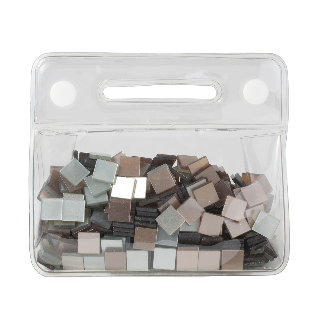 Mozaïek glans 10 x 10 mm 150 g assortiment brons