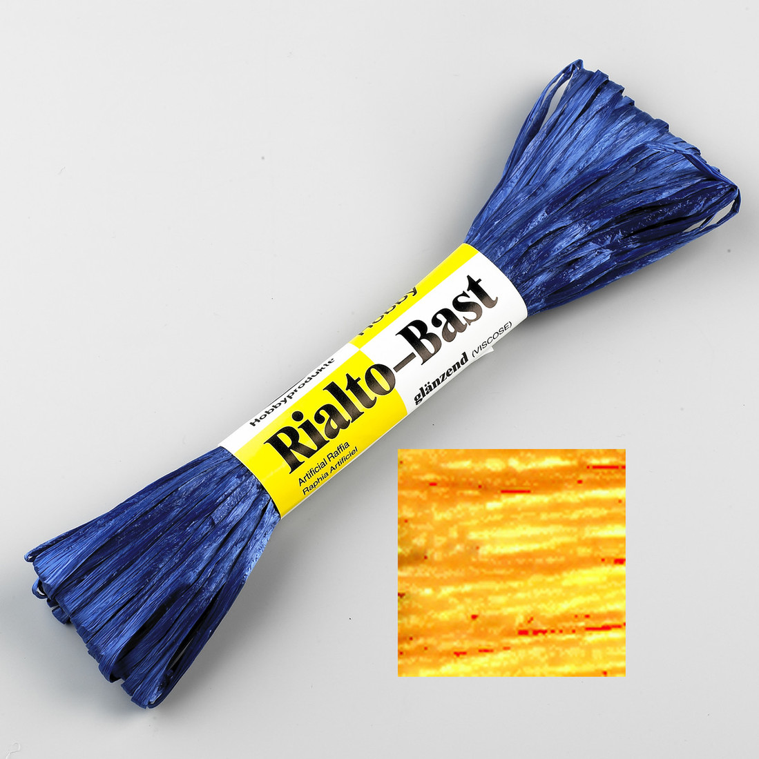 Raffia 23 m glans citroengeel