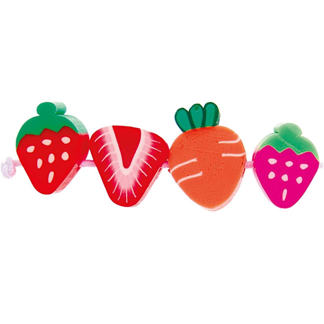 Aardbei kralen 11 mm 20 stuks Aardbei kralen 11 mm 20 stuks