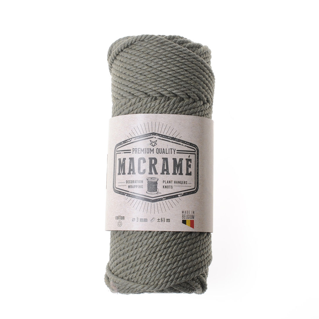 Macramé koord katoen 3 mm 60 m