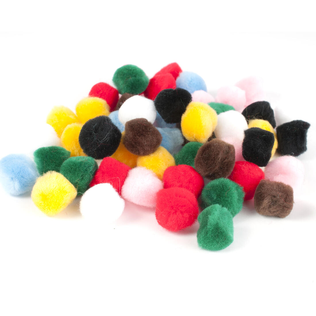 Pompon 20 mm 50 stuks assortiment kleuren Pompon 20 mm 50 stuks assortiment kleuren